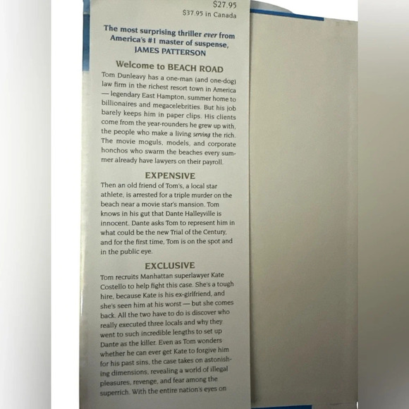 James Patterson Beach Road hardback book novel - Picture 2 of 3